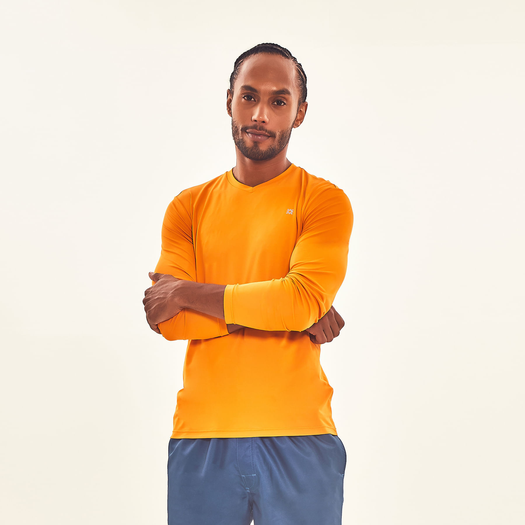 Camisa UV Masculina Com Proteção Solar Sport Fit Cobalto