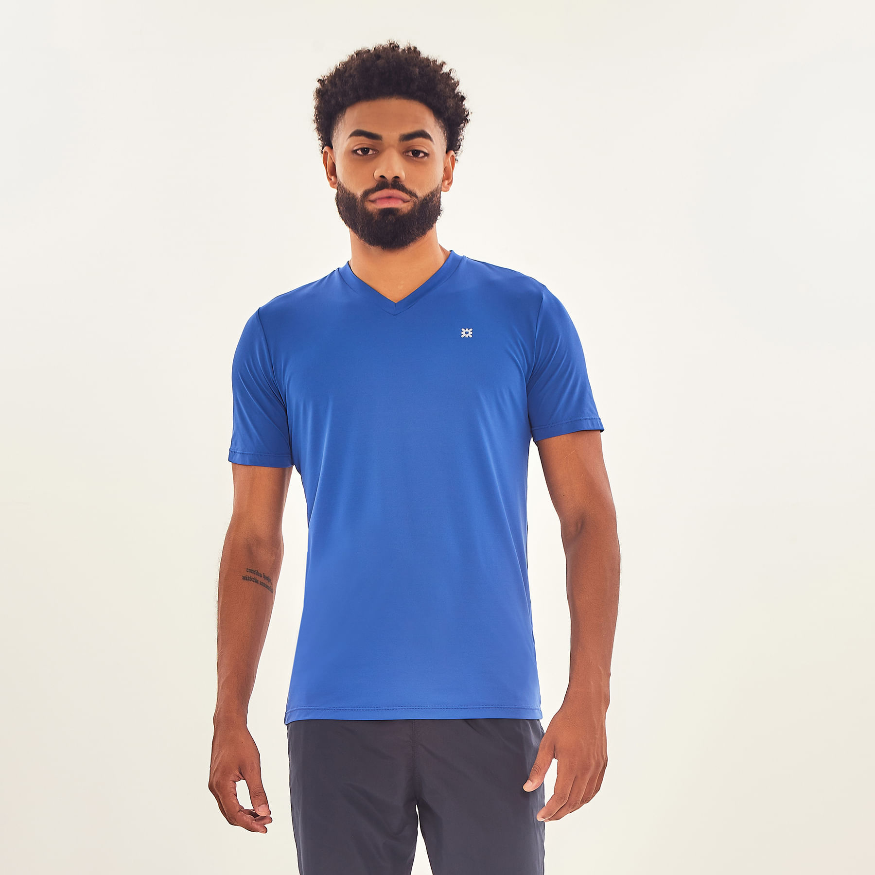 Camisa UV Masculina Com Proteção Solar Sport Fit Cobalto