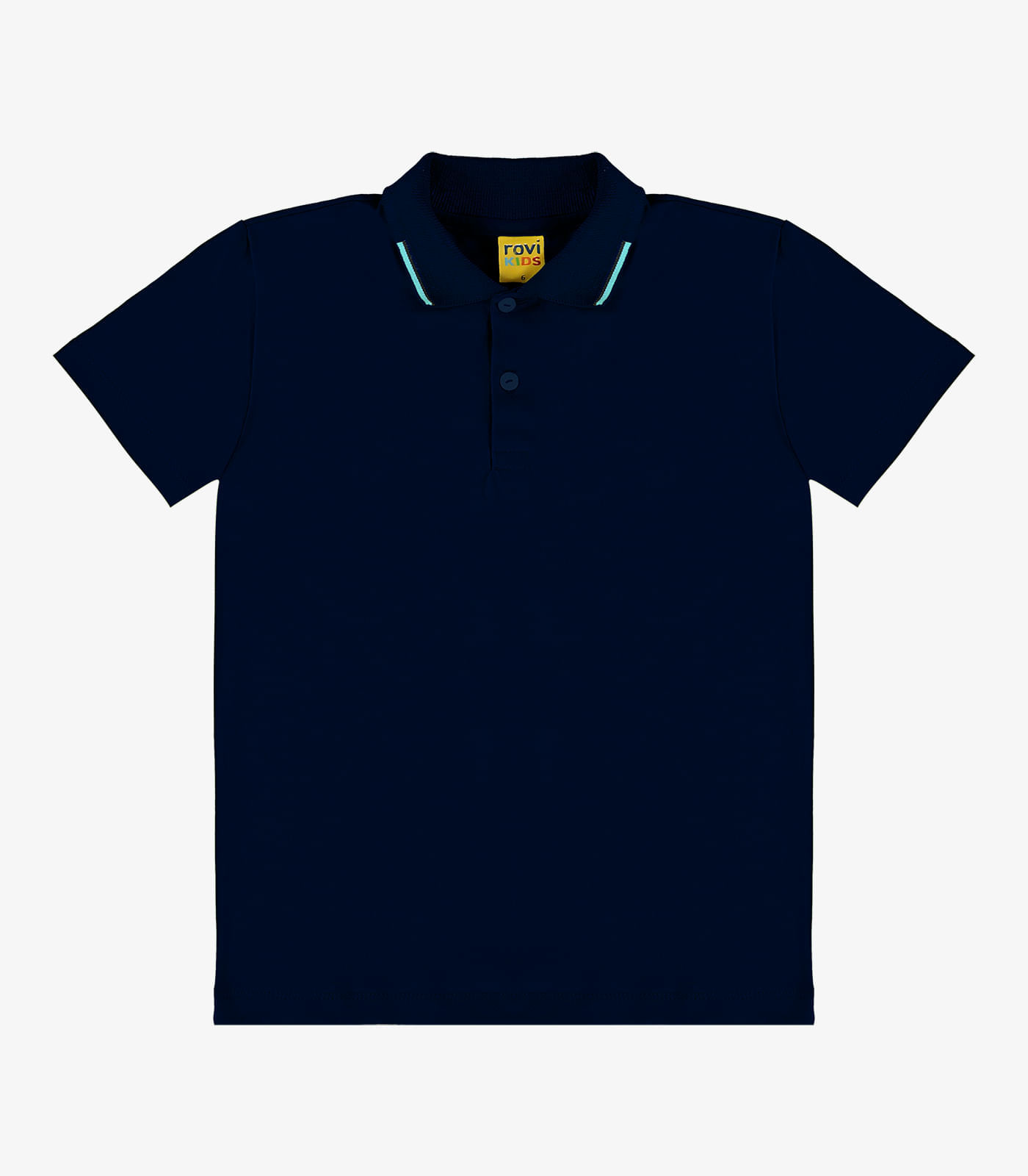Polo Infantil Em Meia Malha Rovi Kids Azul