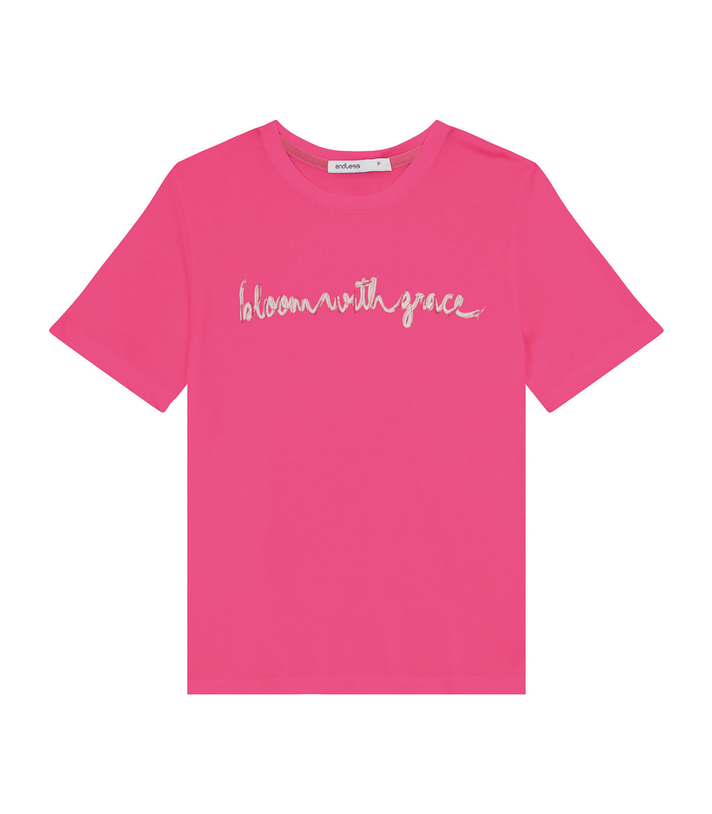 Camiseta De Visco Tricot Feminina Endless Rosa