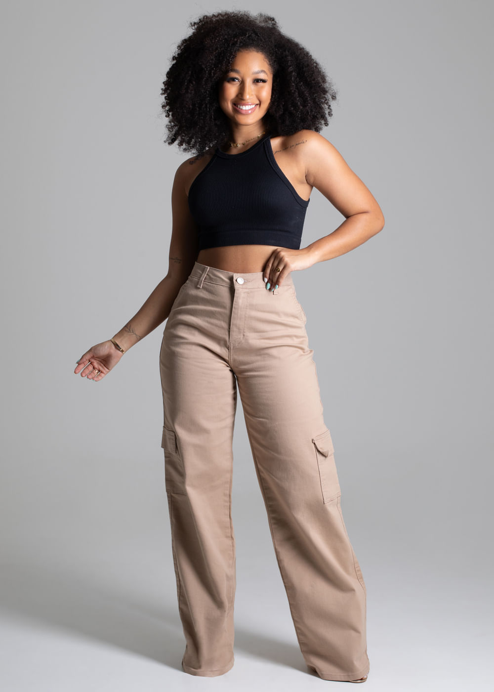 Calça Sarja Sawary Wide Leg - 277775