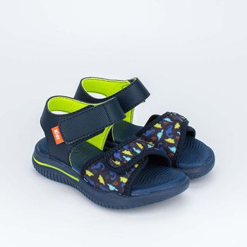 Sandália Papete Infantil Kidy Fly Dinossauro Azul Marinho 22 / Azul Marinho