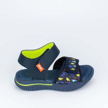 Sandália Papete Infantil Kidy Fly Dinossauro Azul Marinho 22 / Azul Marinho