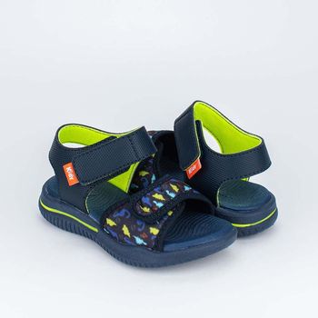 Sandália Papete Infantil Kidy Fly Dinossauro Azul Marinho 22 / Azul Marinho