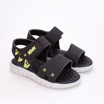 Sandália Infantil Kidy Toys Preto Amarelo 25 / Preto