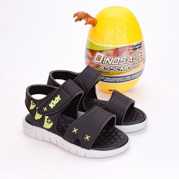 Sandália Infantil Kidy Toys Preto Amarelo 25 / Preto