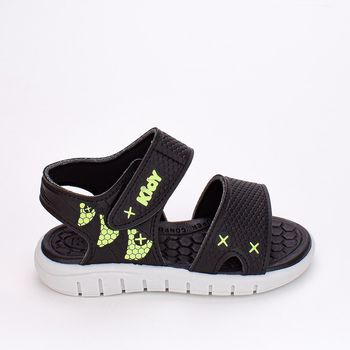Sandália Infantil Kidy Toys Preto Amarelo 25 / Preto