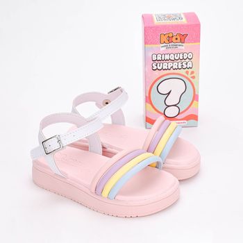 Sandália Infantil Kidy Mini Flatform Com Brinquedo Surpresa Branco 23 / Branco