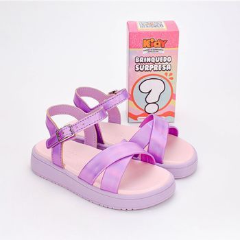 Sandália Infantil Kidy Mini Flatform Com Brinquedo Surpresa Lilás 25 / Lilás