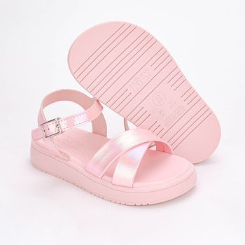 Sandália Infantil Kidy Mini Flatform Com Brinquedo Surpresa Rosa 25 / Nude