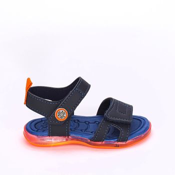 Sandália de Led Infantil Bebê Kidy Calce Fácil Azul Marinho 16 / Azul Marinho