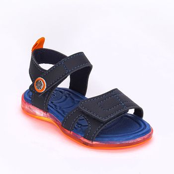 Sandália de Led Infantil Bebê Kidy Calce Fácil Azul Marinho 16 / Azul Marinho