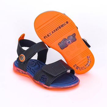 Sandália de Led Infantil Bebê Kidy Calce Fácil Azul Marinho 16 / Azul Marinho
