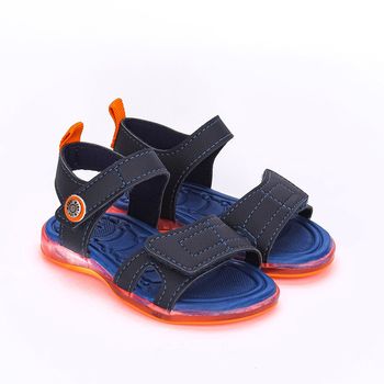 Sandália de Led Infantil Bebê Kidy Calce Fácil Azul Marinho 16 / Azul Marinho