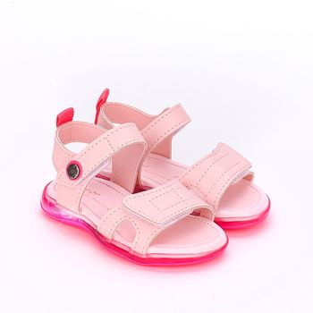 Sandália de Led Infantil Bebê Kidy Calce Fácil Rosa Nude 16 / Rosa