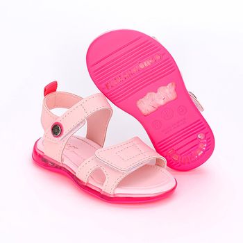 Sandália de Led Infantil Bebê Kidy Calce Fácil Rosa Nude 16 / Rosa