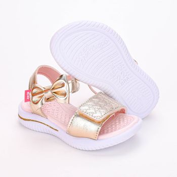 Sandália Infantil Kidy Fly Baby Laço Dourado 22 / Dourado