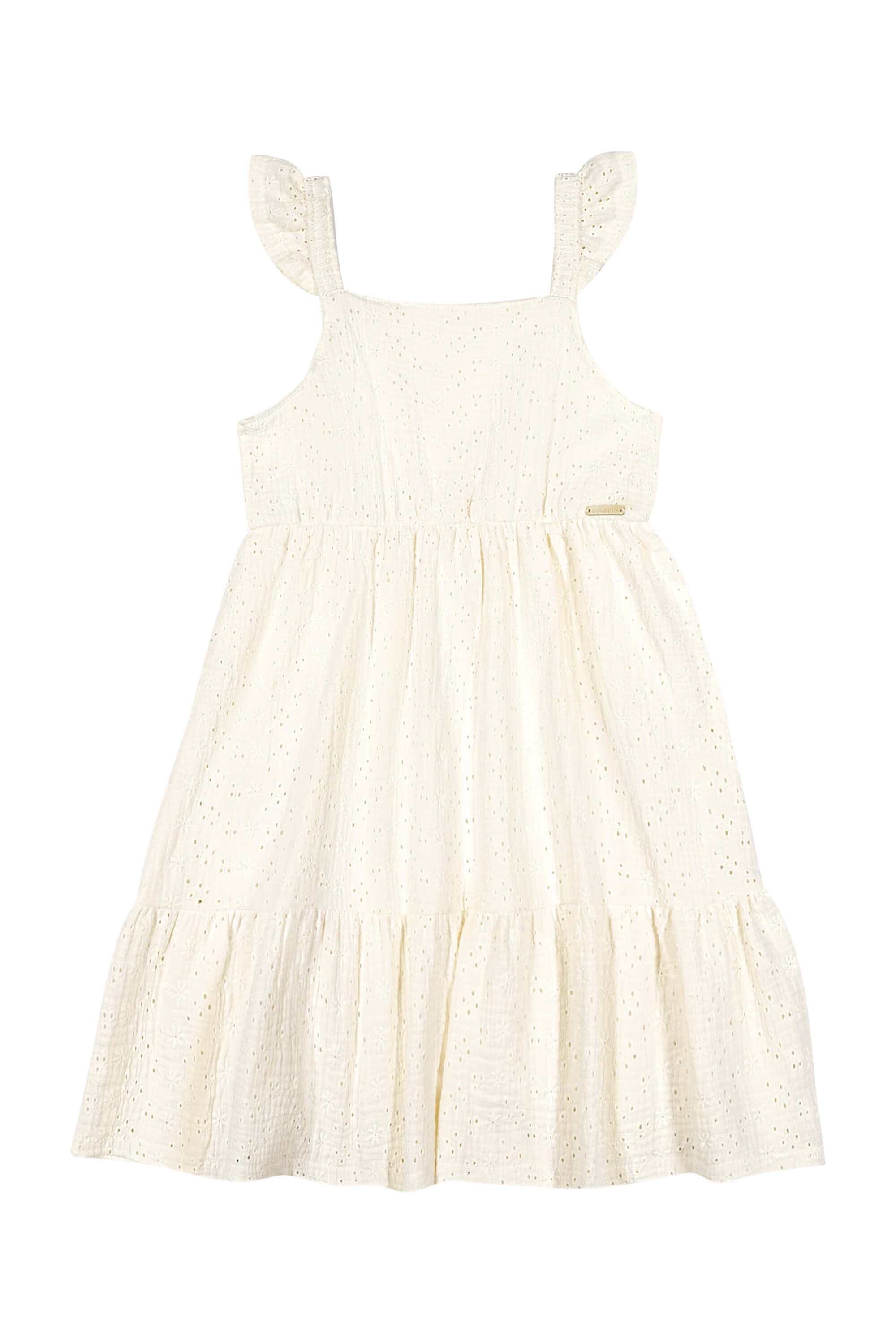 Vestido Infantil Menina em Laise Colorittá Bege