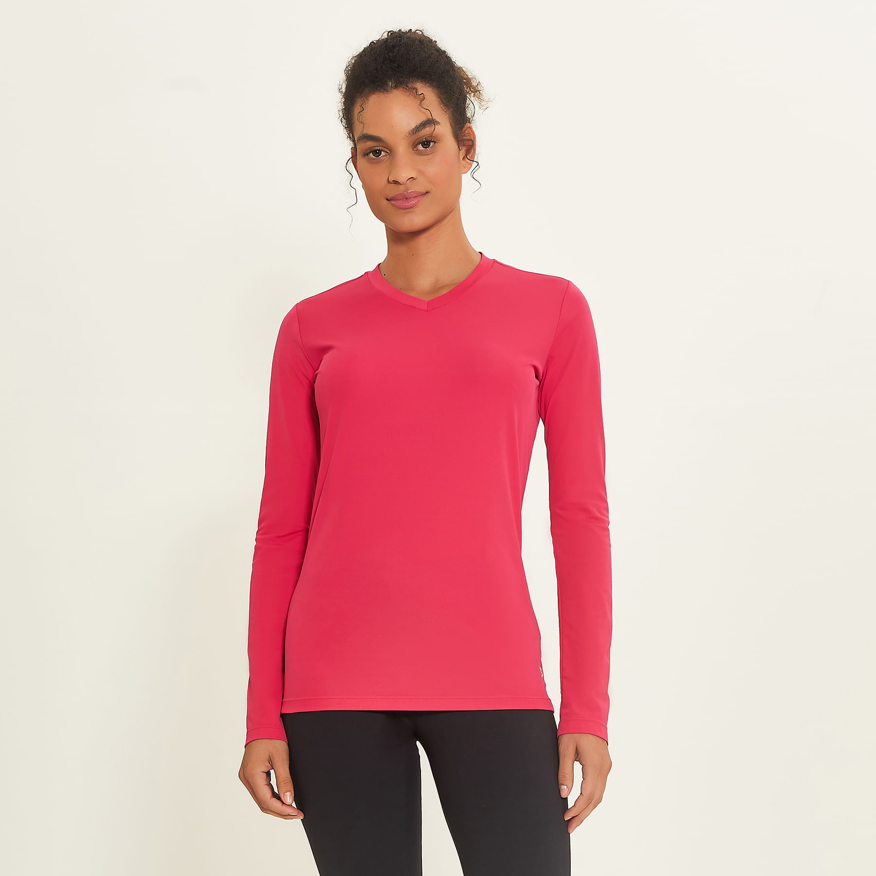 Camisa UV Feminina Com Proteção Solar Sport Fit Pink