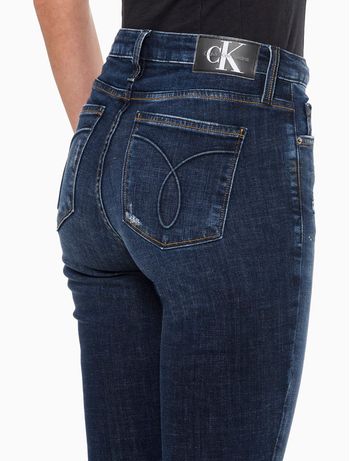 Calça Jeans Feminina Skinny Filigrana Embossed Calvin Klein Jeans - Marinho 34