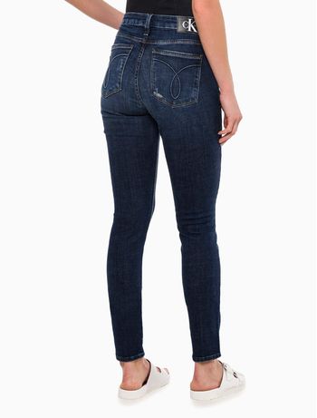 Calça Jeans Feminina Skinny Filigrana Embossed Calvin Klein Jeans - Marinho 34