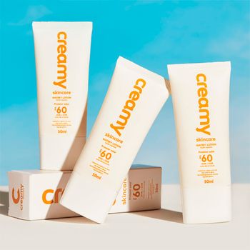 Kit Creamy Skincare Limpador Glicerinado Protetor Solar Calming (3 produtos)