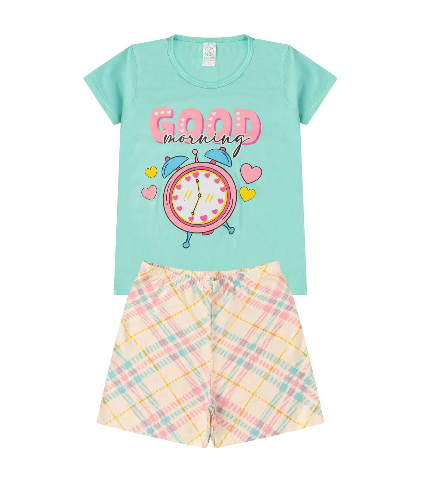 Pijama Infantil Menina Brilha no Escuro Kappes Azul