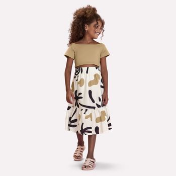Conjunto Infantil Menina Estampa Tropical Nanai 4 / Vermelho