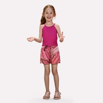 Conjunto Infantil Menina Estampa Tropical Nanai 12 / Pink