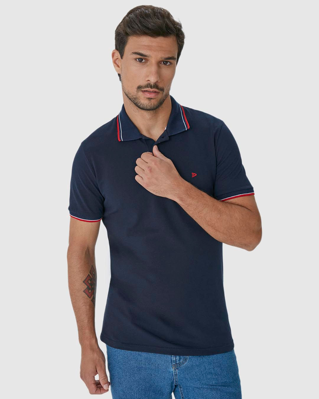 Camisa Polo Básica Masculina Em Piquet Premium