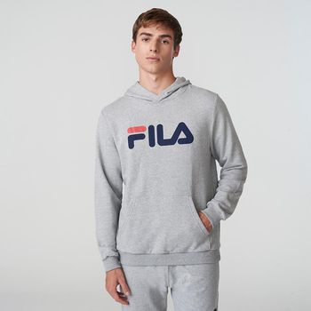 Casaco Com Capuz Fila Letter Masculino G / Cinza