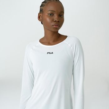 Camiseta Manga Longa Fila Bio II Feminina G / Branco