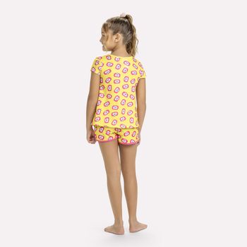 Pijama Brilha no Escuro Menina Kyly 4 / Mescla White