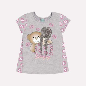 Pijama Brilha no Escuro Menina Kyly 4 / Mescla White