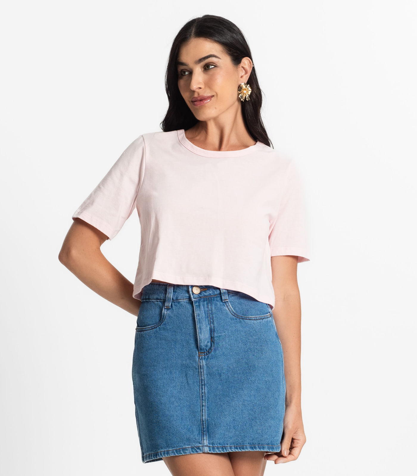 Blusa Cropped Lisa Select Rosa