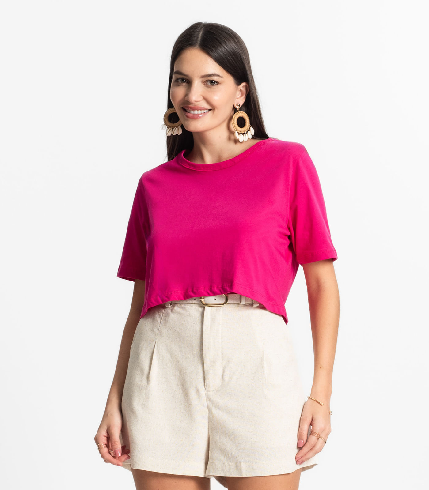 Blusa Cropped Lisa Select Rosa