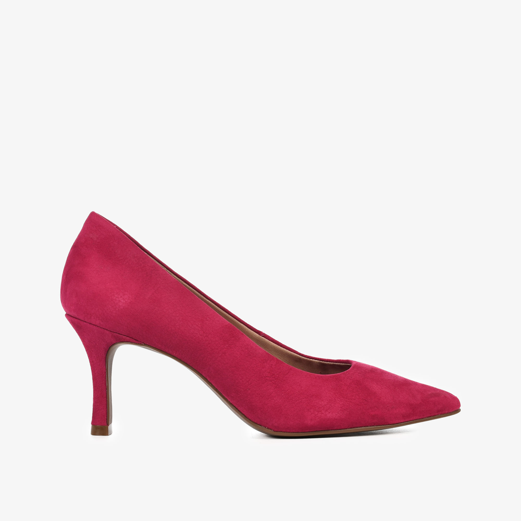 Scarpin Rosa Pitaya Salto Fino Couro
