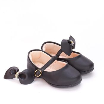 Sapatilha Infantil Feminino Laço Bebê Kidy Preto 16 / Preto