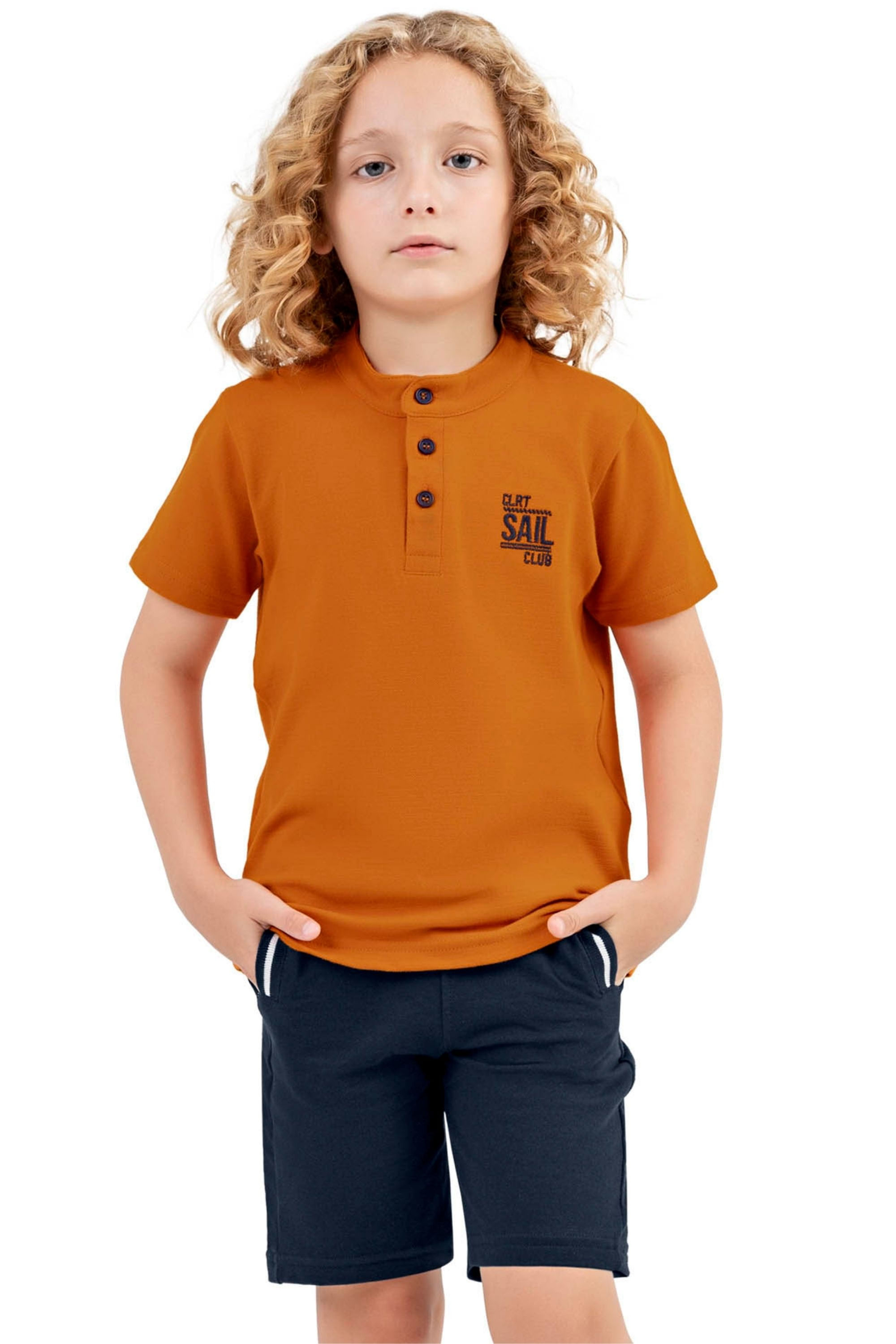 Conjunto Infantil Menino Polo Casual Colorittá Laranja