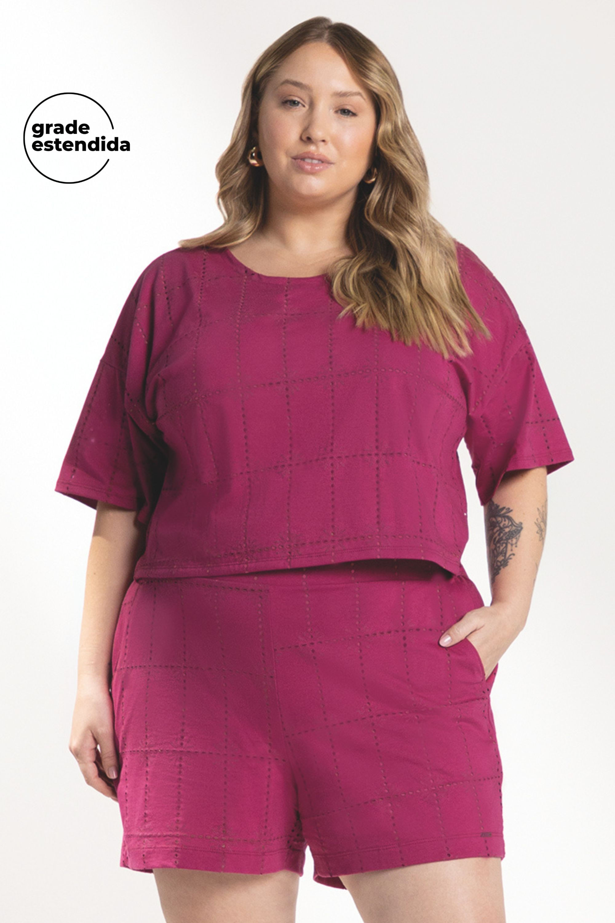 Short Feminino Devorê Marialícia Rosa