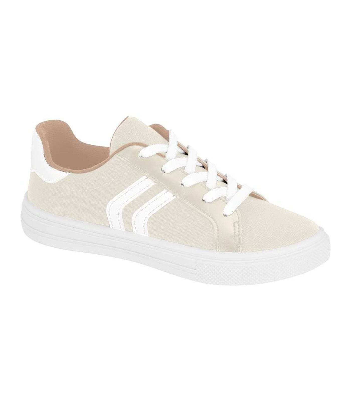 Tênis Feminino Casual Moleca Bege