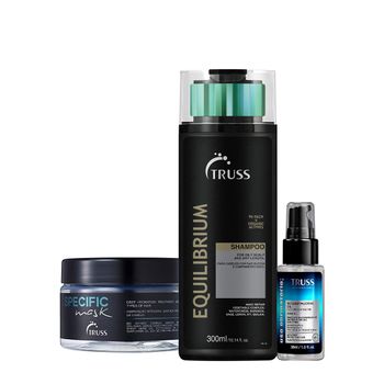 Kit Truss Equilibrium Specific Uso Obrigatório Shampoo Óleo 30 Máscara (3 produtos)