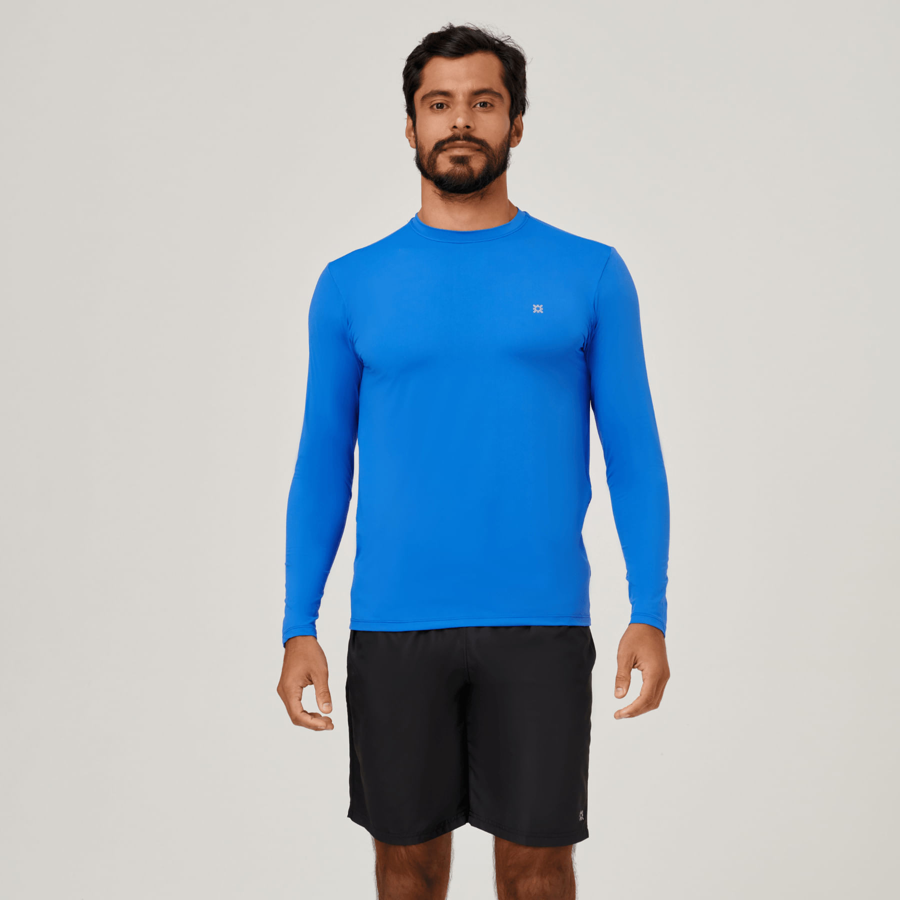 Camisa UV Masculina Com Proteção Solar Uvpro Azul Bic Tam. G