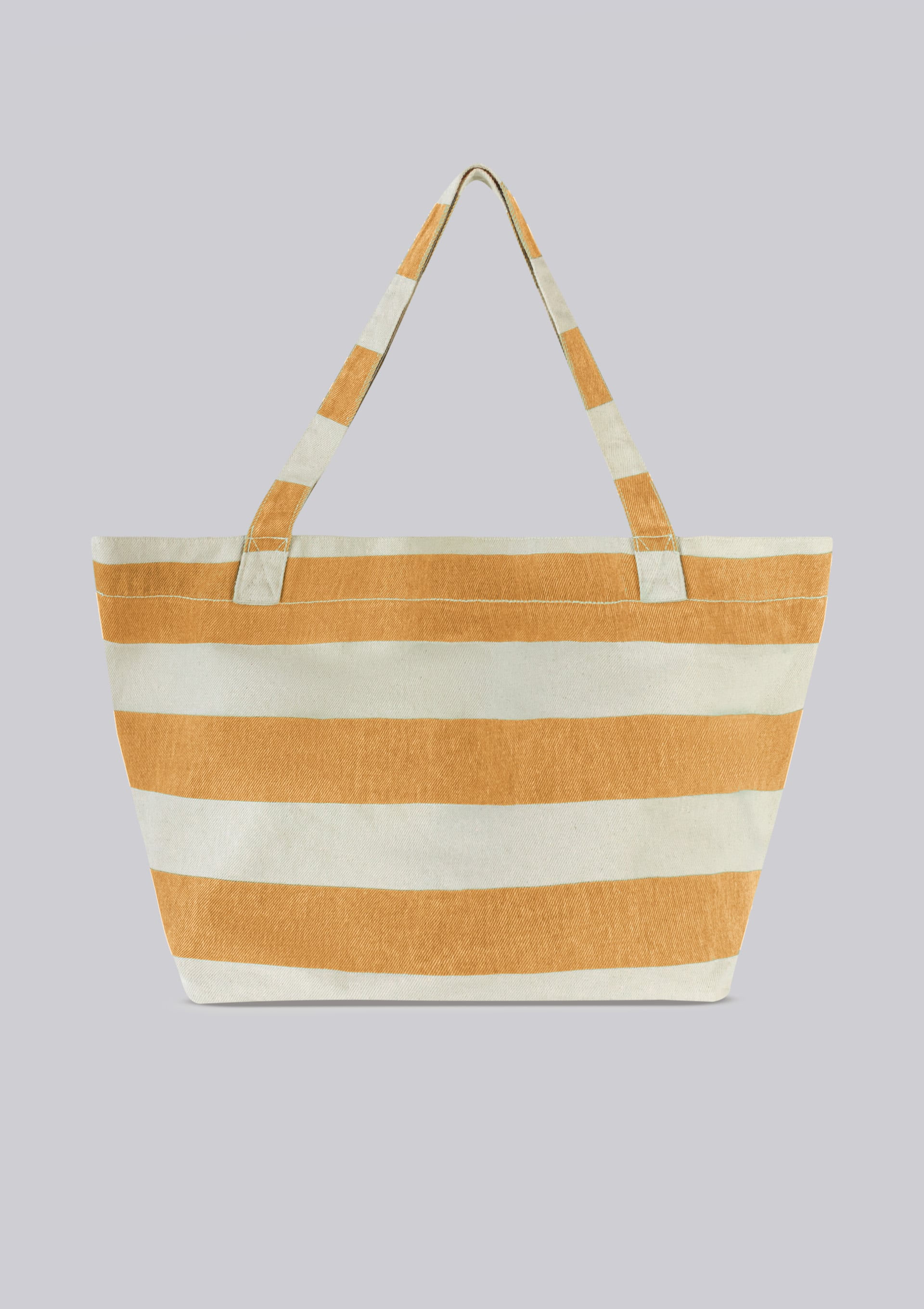 Bolsa Sacola Feminina Listrada Em Sarja