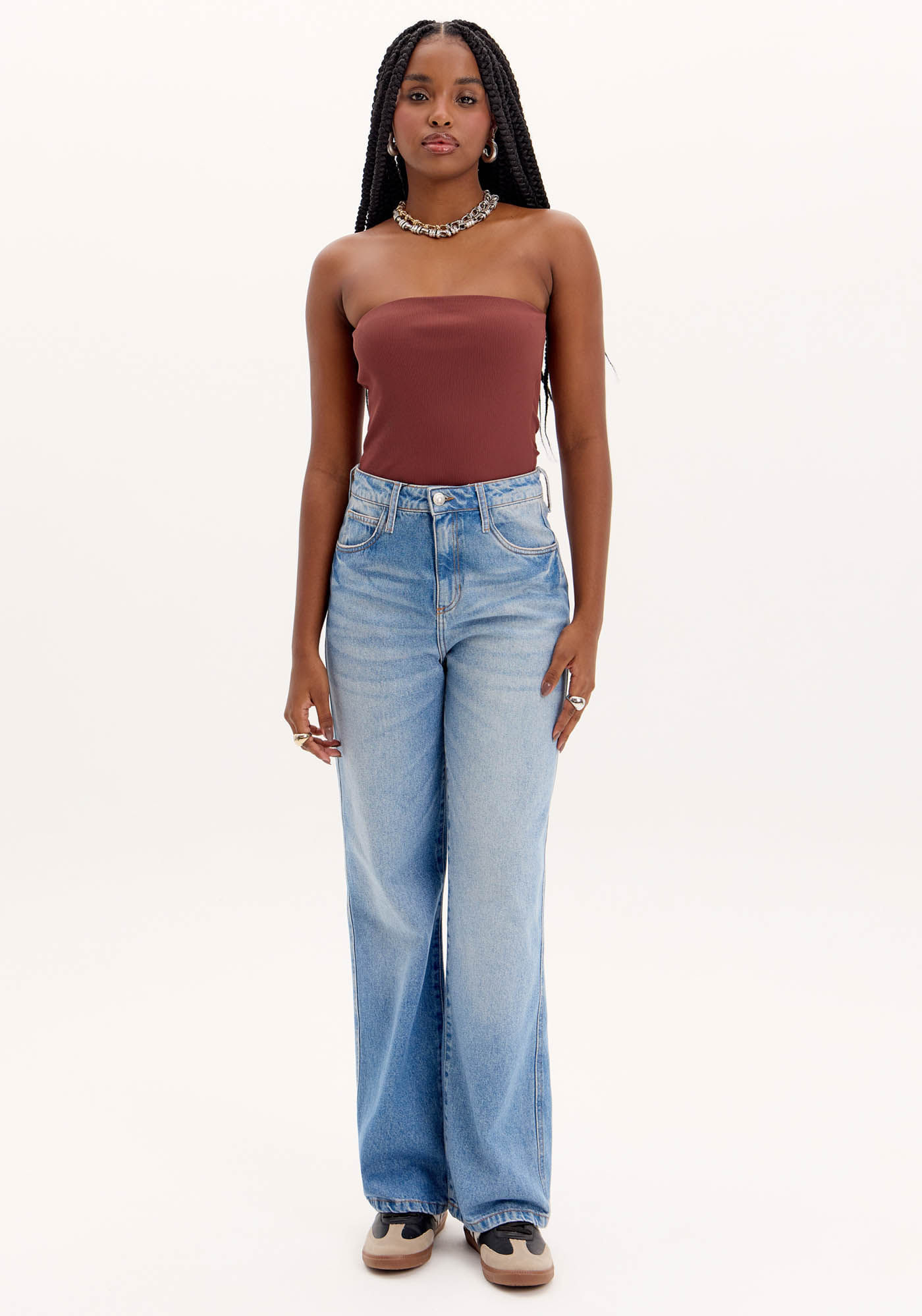 Calça Jeans Wide Leg