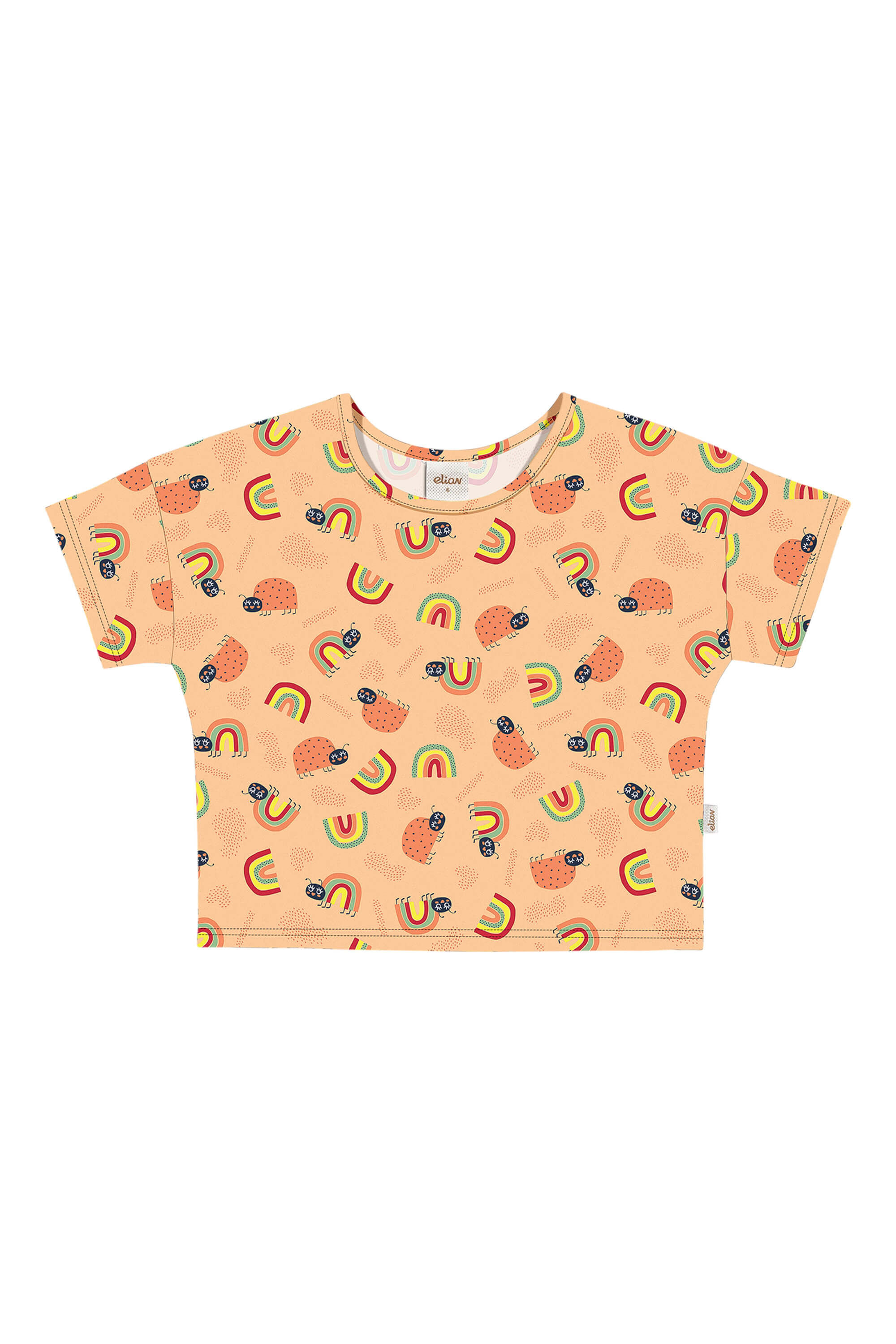 Blusa Infantil Menina Estampada Elian Laranja