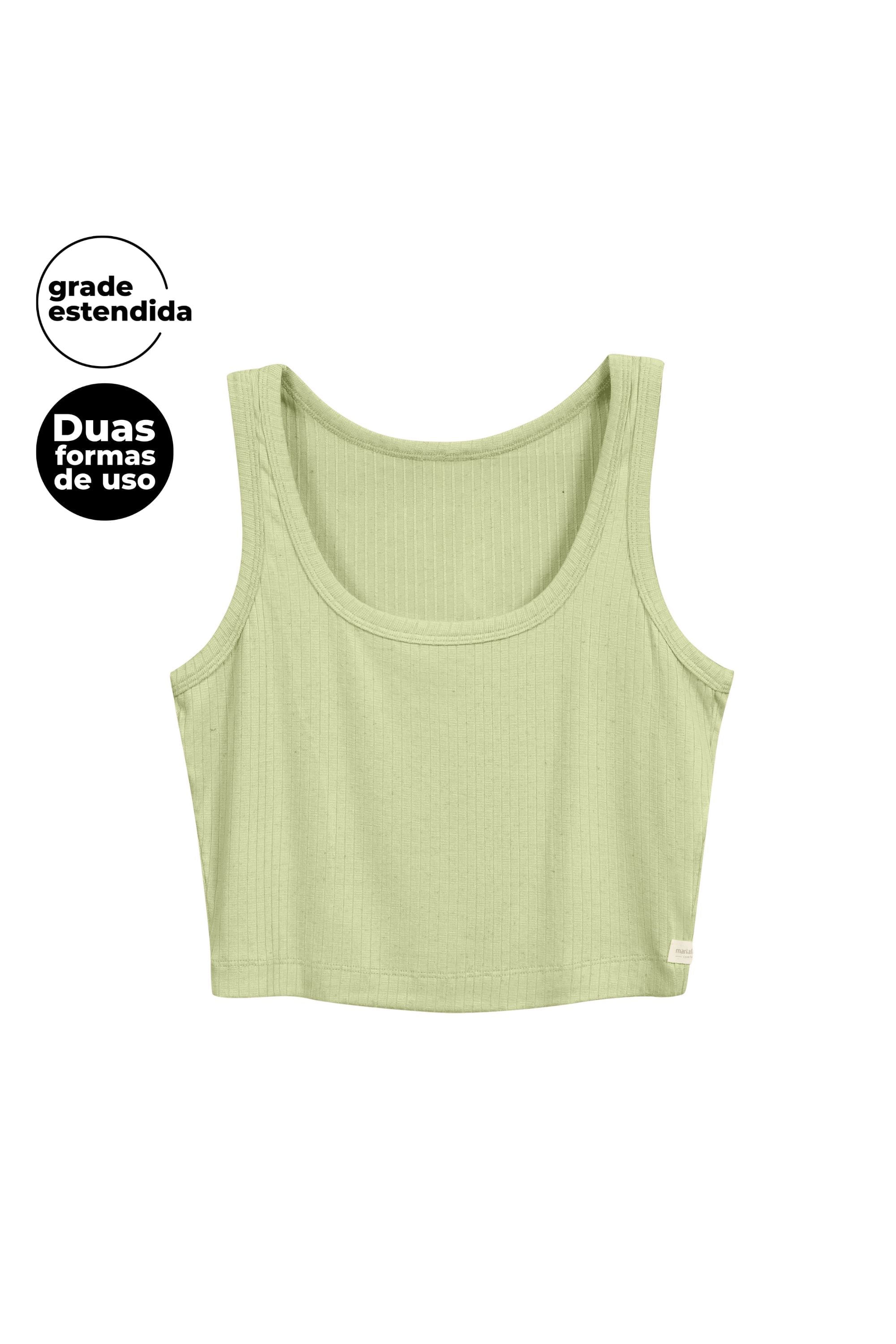 Regata Feminina Duas Formas De Uso Comfy Marialícia Verde