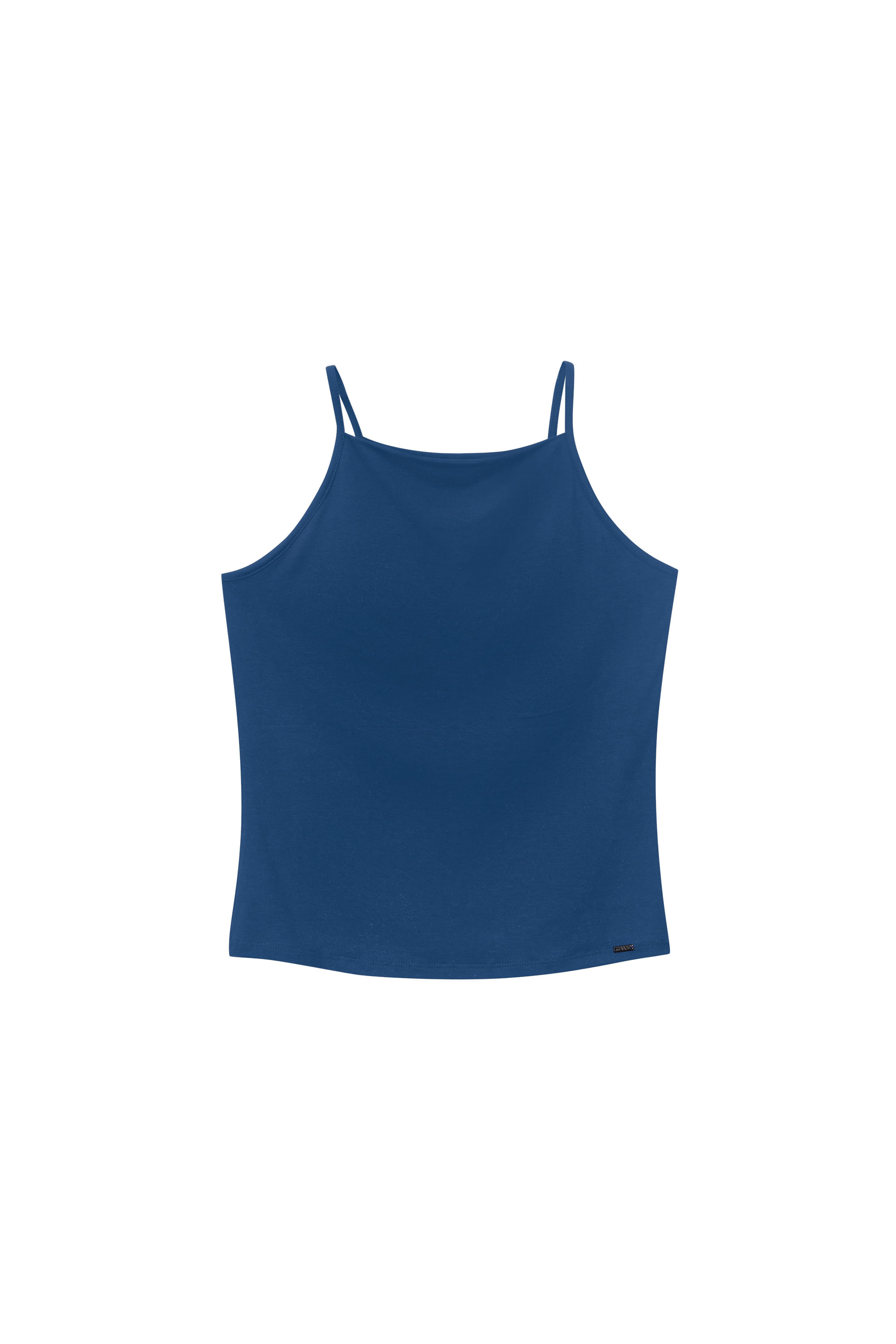 Regata Feminina Alça Fina Marialícia Azul