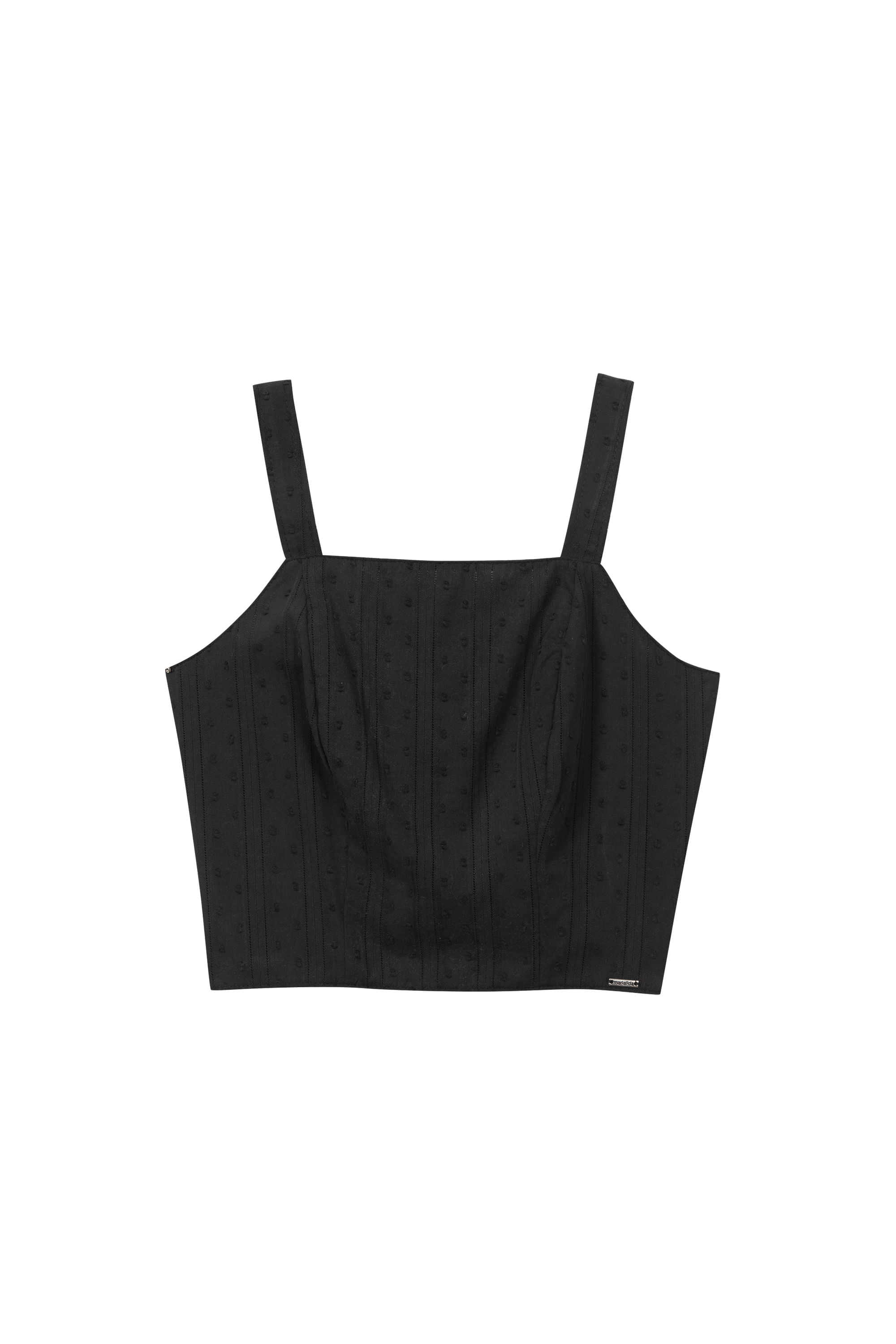 Cropped Feminino Alça Grossa Marialícia Preto