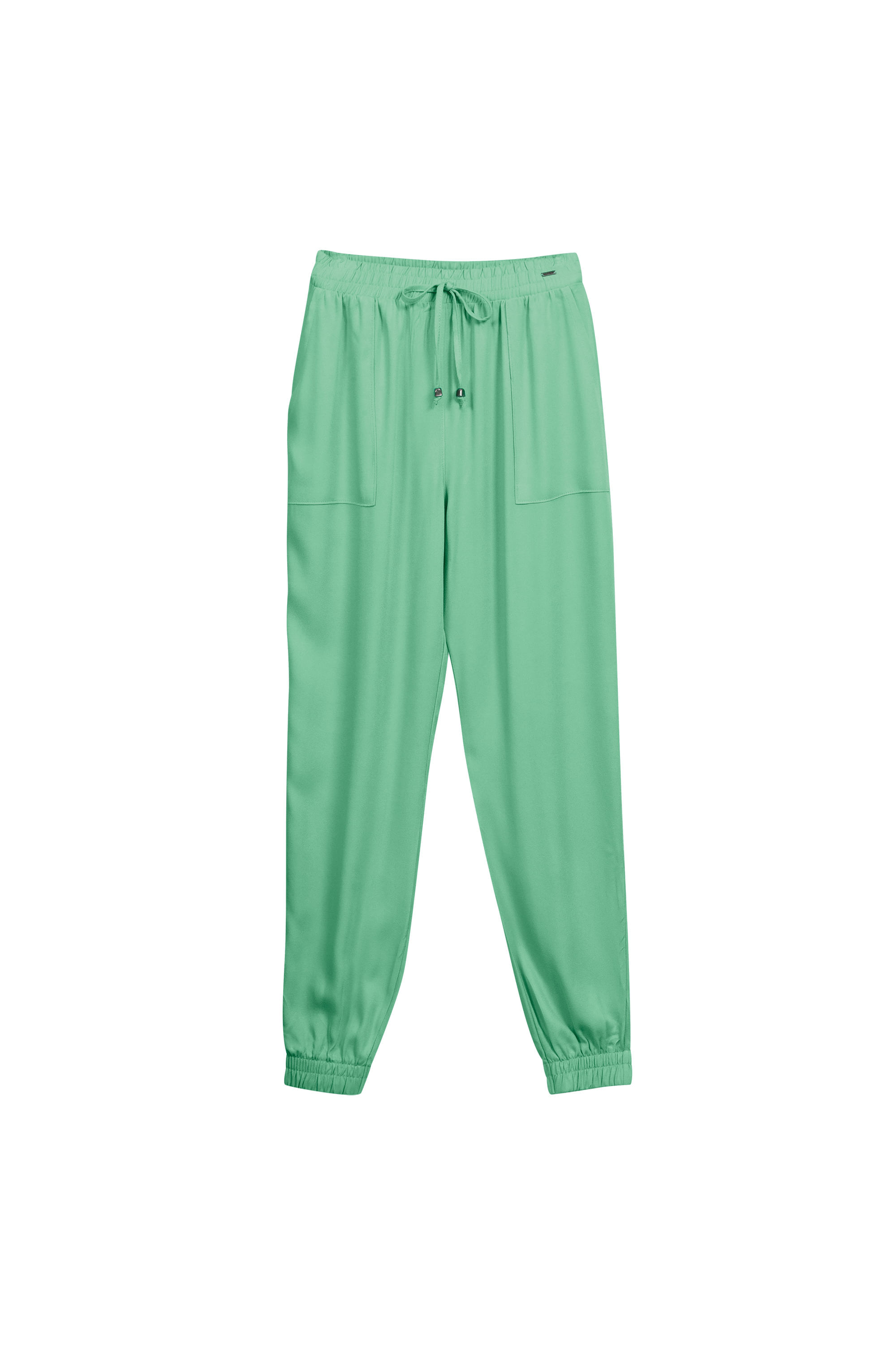 Calça Feminina Creponada Marialícia Verde